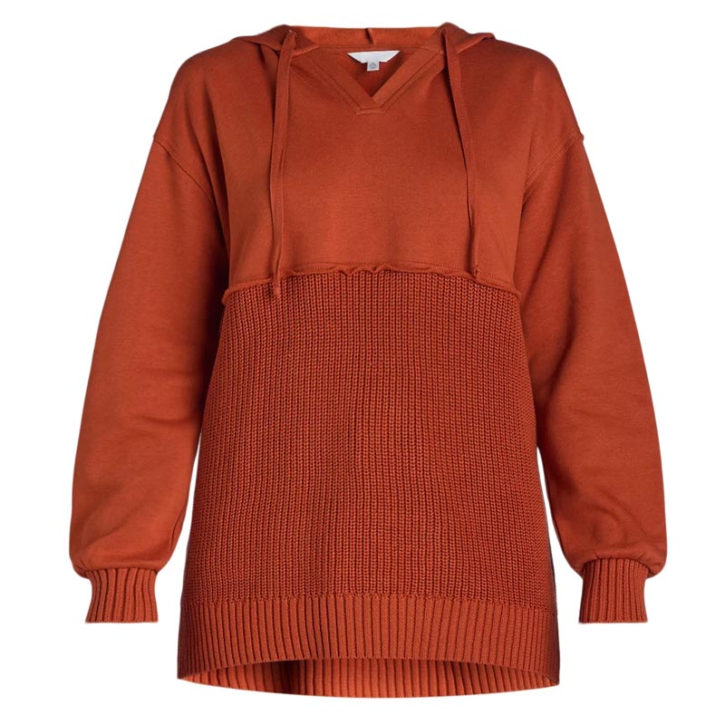 Unik och chic patchwork-hoodie för kvinnor