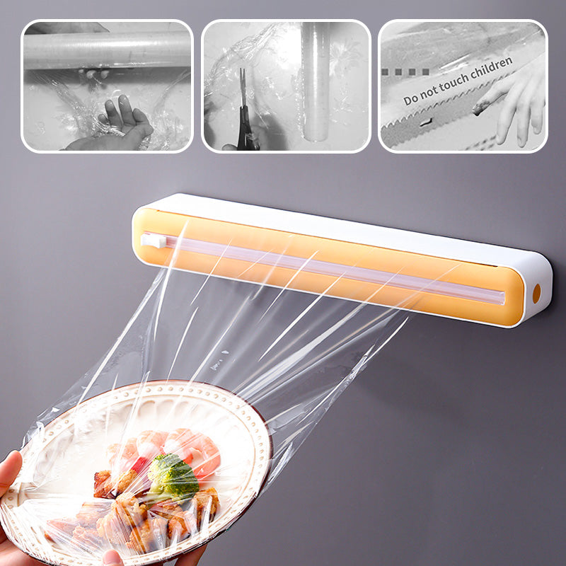 3 i 1 Magnetisk plastfoliedispenser med skärare