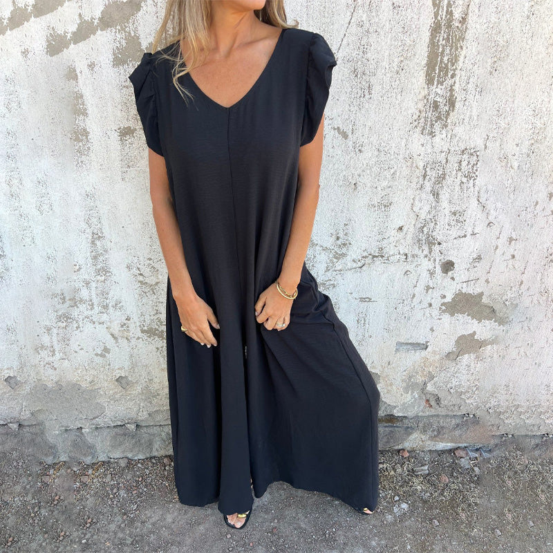 đ„HOT SALE 49% OFFâšJumpsuit med V-hals och leopardtryck för kvinnor