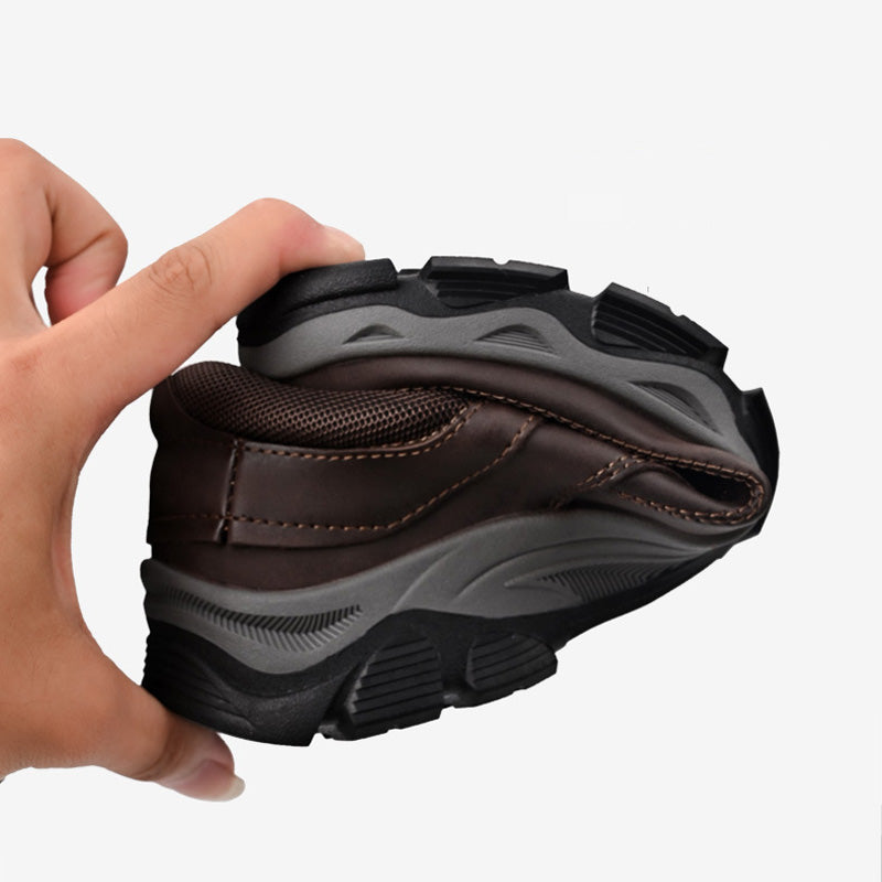 Lägerskor i PU-läder för herrar Casual Trendy Slip-On
