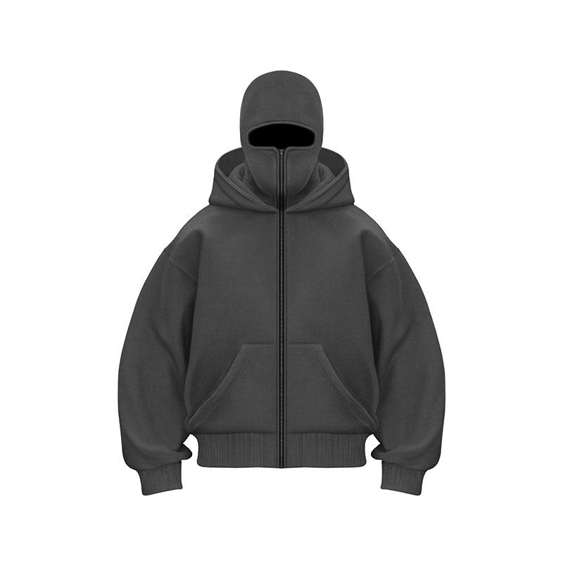 Ninja-hoodie med dragkedja för män och kvinnor