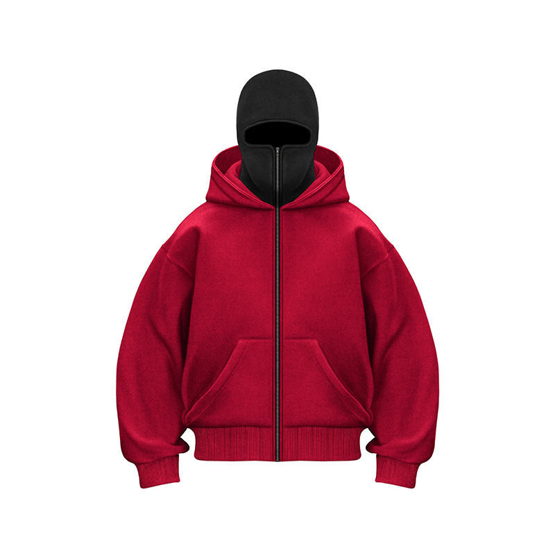 Ninja-hoodie med dragkedja för män och kvinnor