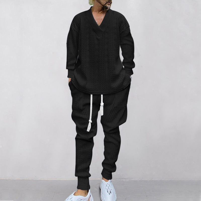 💥 Anländer idag med fri frakt💥 2-delat herrset bestående av en baggy sweatshirt med V-ringning och joggingbyxor