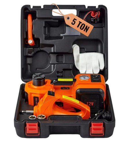 🔥CE/FCC-certifierad🔥12V (5 ton/11023 lbs) multifunktionell elektrisk hydraulisk domkraft för bil