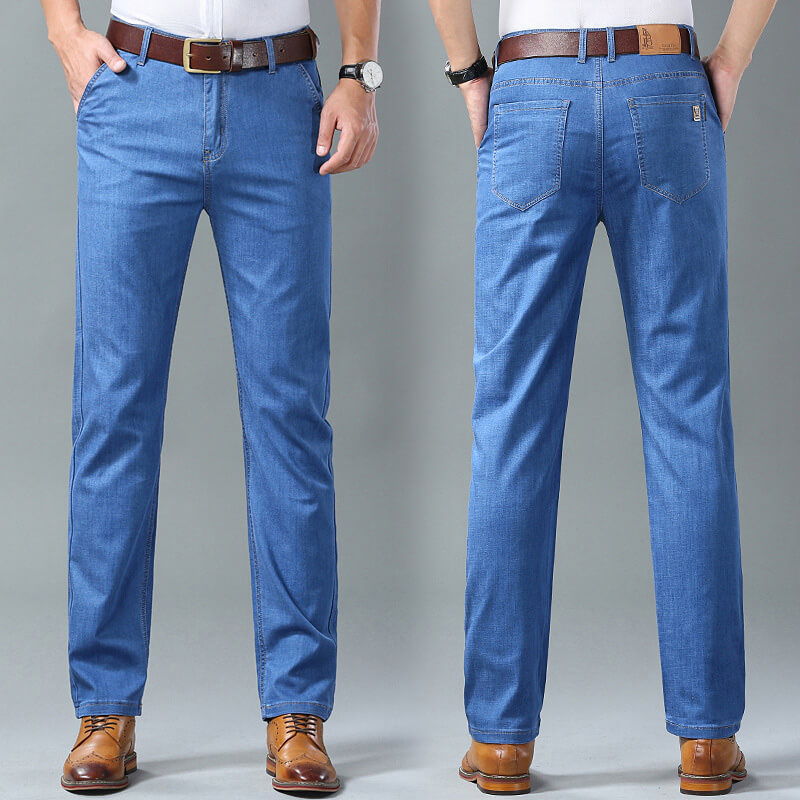 đ„ SommarlĂ€tt Herrjeans: Lös Passform & Rakt Snitt | AffĂ€rs & Pappa-Stil i MedelĂ„ldern đ„