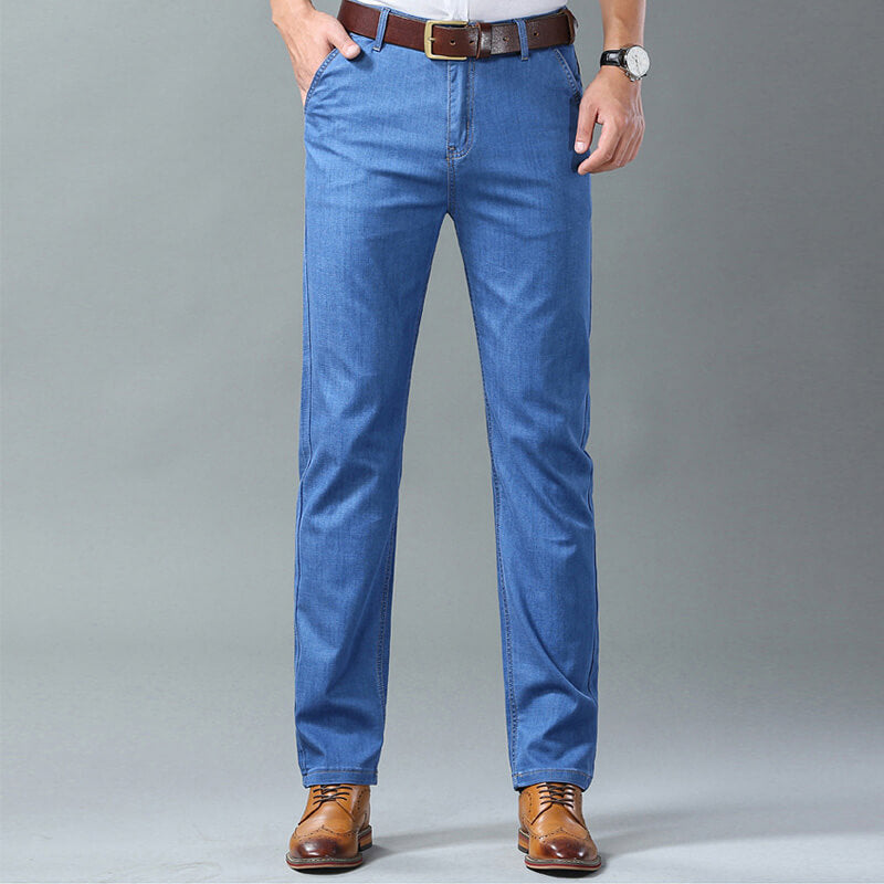 đ„ SommarlĂ€tt Herrjeans: Lös Passform & Rakt Snitt | AffĂ€rs & Pappa-Stil i MedelĂ„ldern đ„
