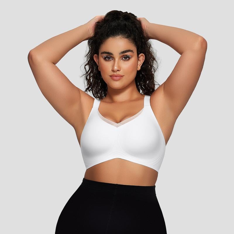 💥Få 50% rabatt för dig! 🎀Kvinnors trådlösa V-ringad mesh sömlös push-up-bh