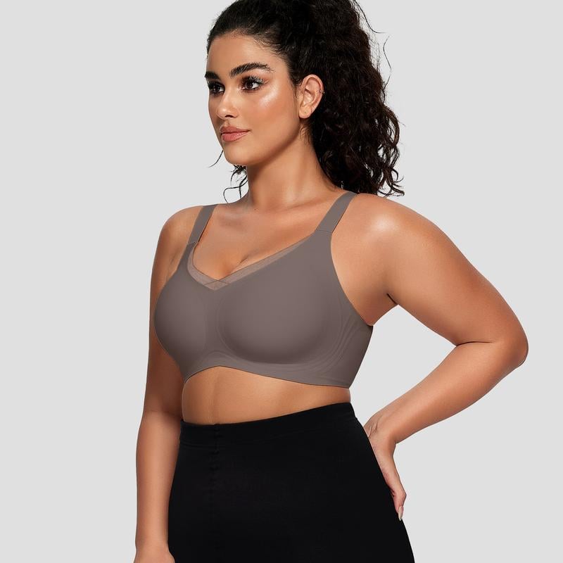 💥Få 50% rabatt för dig! 🎀Kvinnors trådlösa V-ringad mesh sömlös push-up-bh
