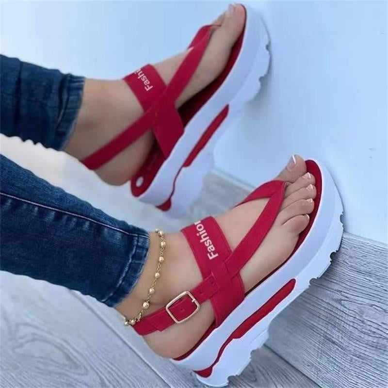 Thong-sandaler med tjock sula för kvinnor