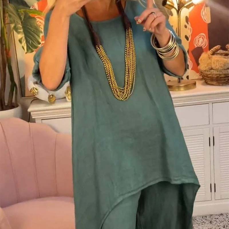 Women's Irregular Top & Pants 2-delat set