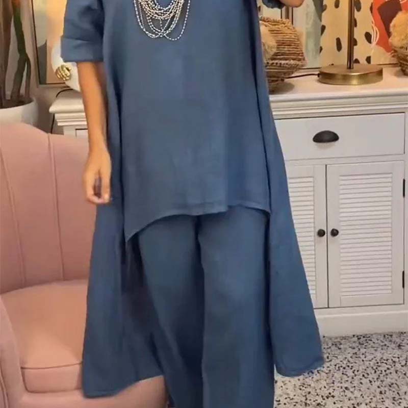 Women's Irregular Top & Pants 2-delat set