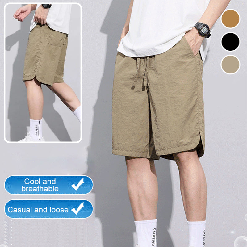 Sommarshorts för män med fickor och löst sittande passform