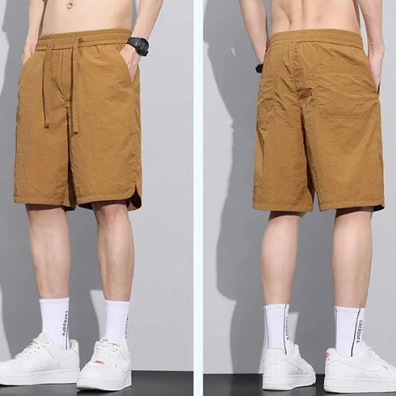 Sommarshorts för män med fickor och löst sittande passform