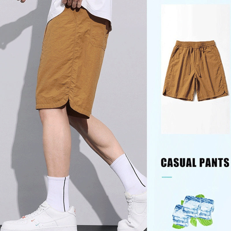 Sommarshorts för män med fickor och löst sittande passform