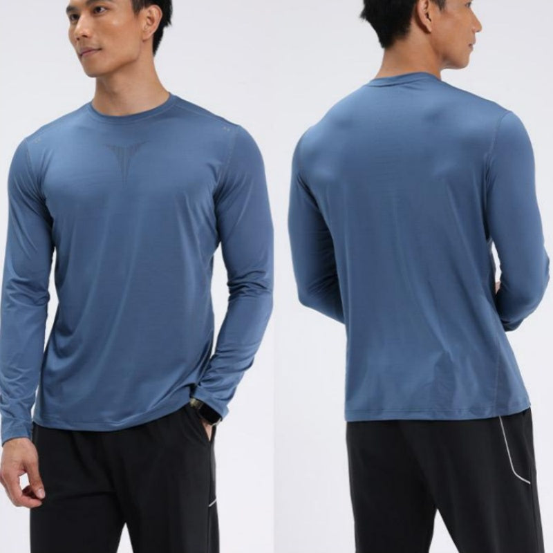 Casual långärmad snabbtorkande sport-T-shirt för män