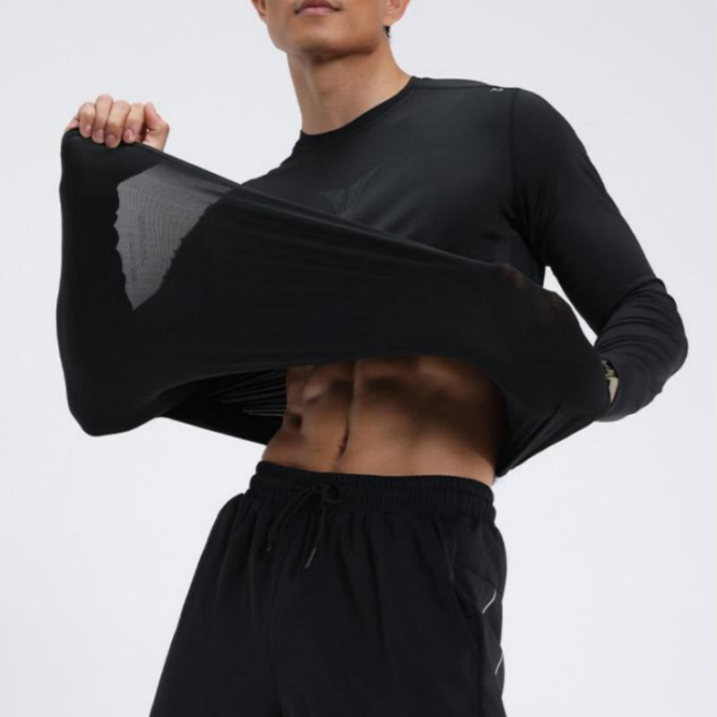 Casual långärmad snabbtorkande sport-T-shirt för män