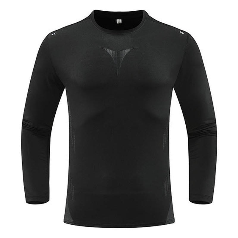 Casual långärmad snabbtorkande sport-T-shirt för män