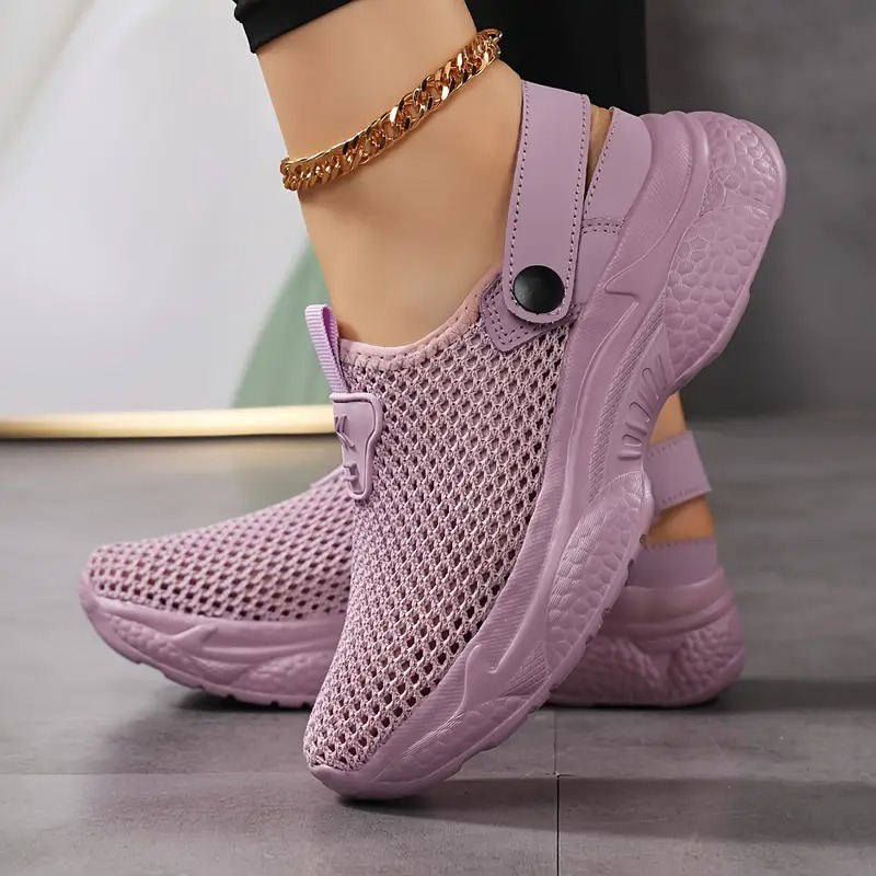 Avslappnade andningsaktiva halkfria ortopediska vandringssneakers för kvinnor