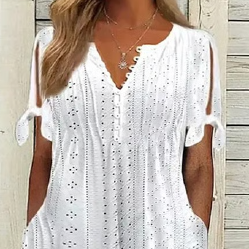 ⏰Begränsad tid 50% rabatt🌸 Elegant V-Neck Cutout Damklänning (begränsad upplaga)