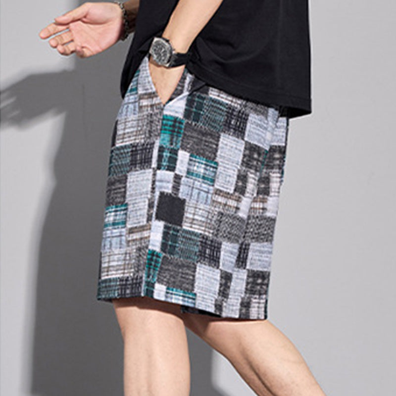 Casual Color-Block Shorts för män
