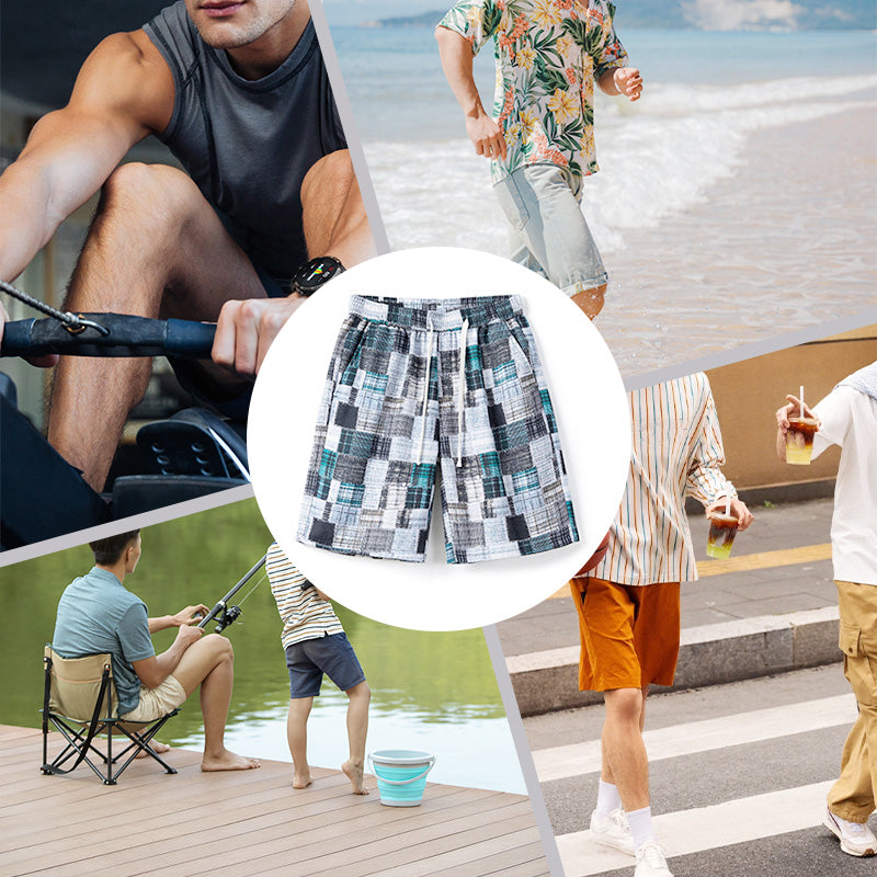 Casual Color-Block Shorts för män