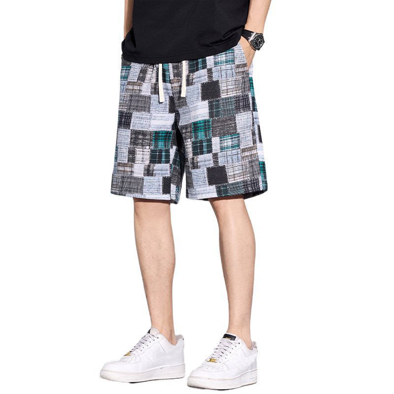 Casual Color-Block Shorts för män