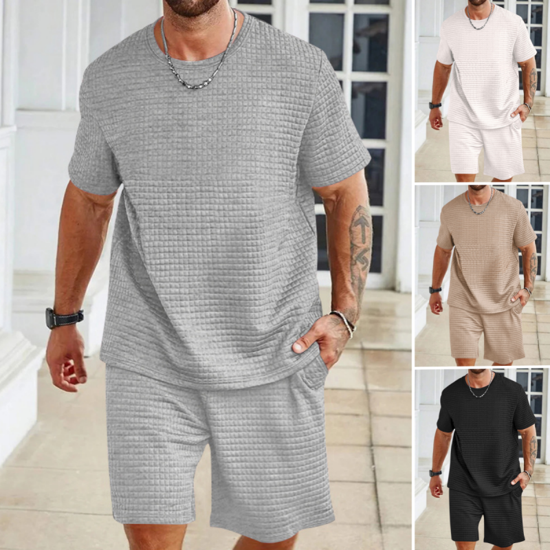 đ„EnfĂ€rgad trĂ€ningsoverall för herrar - T-shirt + shorts (2-delat set)