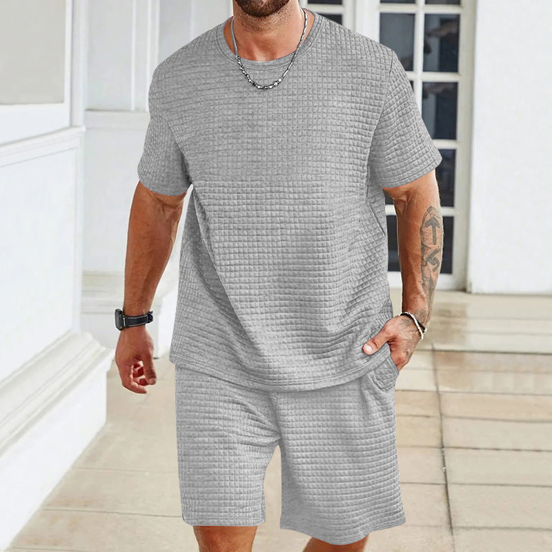 đ„EnfĂ€rgad trĂ€ningsoverall för herrar - T-shirt + shorts (2-delat set)
