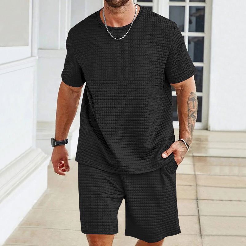 đ„EnfĂ€rgad trĂ€ningsoverall för herrar - T-shirt + shorts (2-delat set)