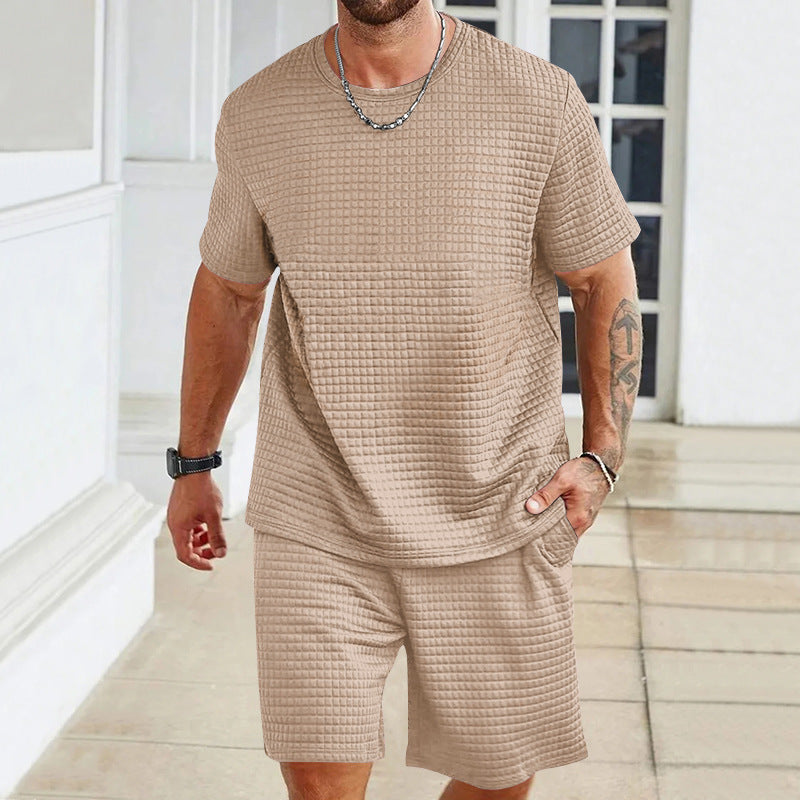 đ„EnfĂ€rgad trĂ€ningsoverall för herrar - T-shirt + shorts (2-delat set)