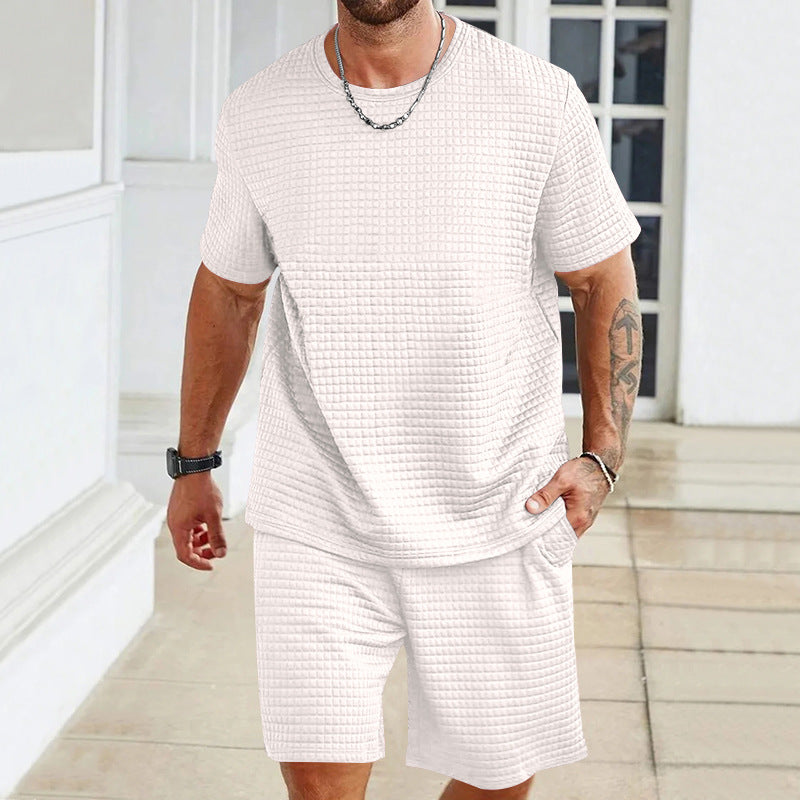 đ„EnfĂ€rgad trĂ€ningsoverall för herrar - T-shirt + shorts (2-delat set)