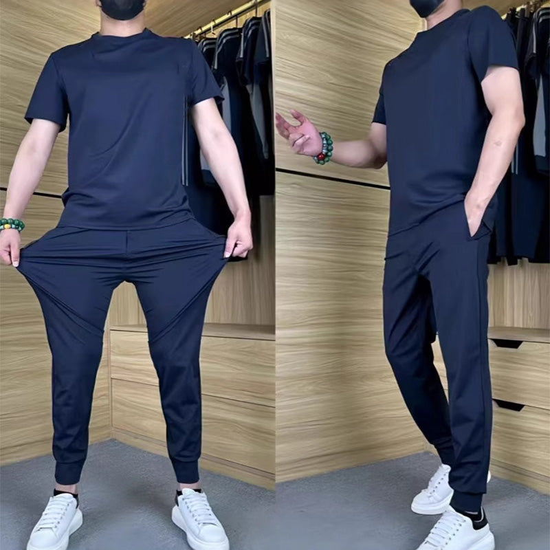 đ„Casual sportkostym för mĂ€n med stretch i issilkeâš