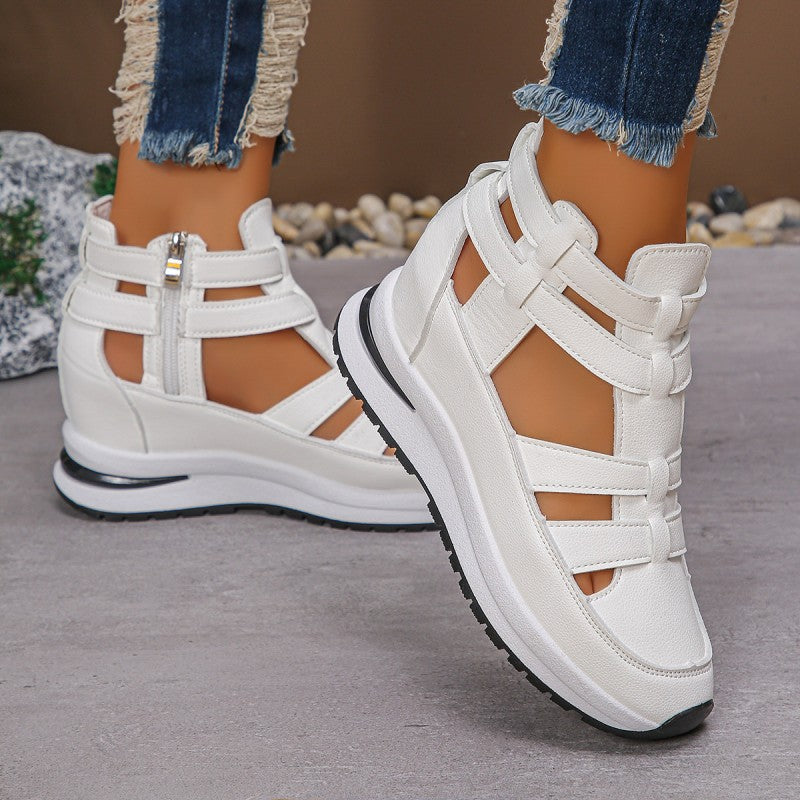 đ„Sista dagen 50% rabatt - BekvĂ€ma lĂ€tta wedge sandaler med dragkedja i sidan