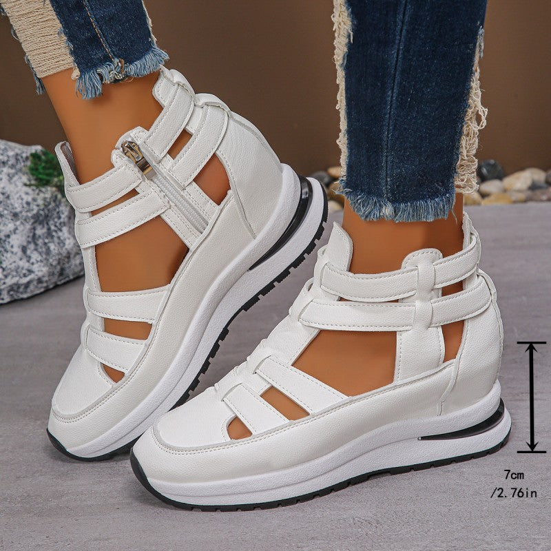 đ„Sista dagen 50% rabatt - BekvĂ€ma lĂ€tta wedge sandaler med dragkedja i sidan