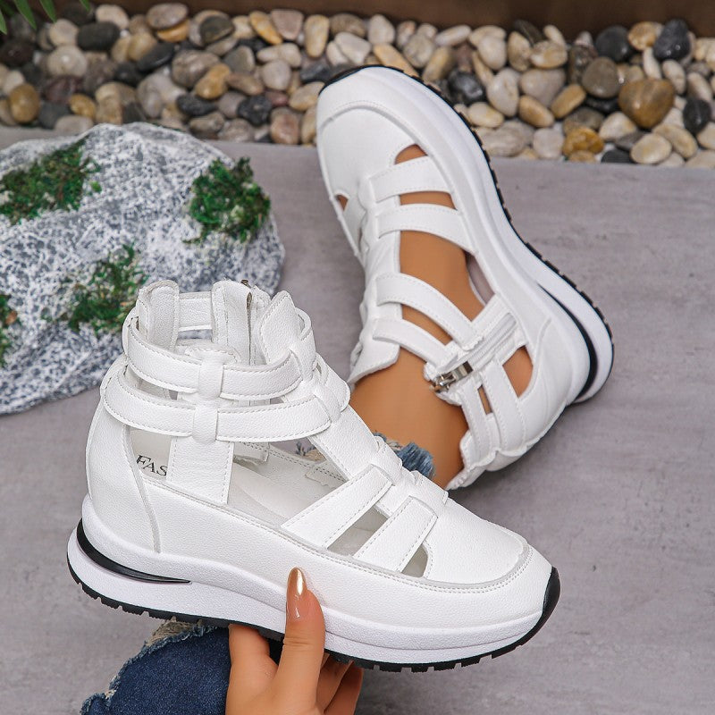 đ„Sista dagen 50% rabatt - BekvĂ€ma lĂ€tta wedge sandaler med dragkedja i sidan