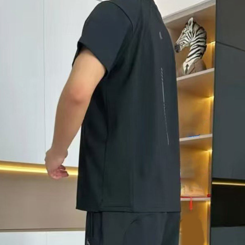 đ„MĂ€n LĂ€tt Casual T-Shirt Shorts 2-delad uppsĂ€ttning