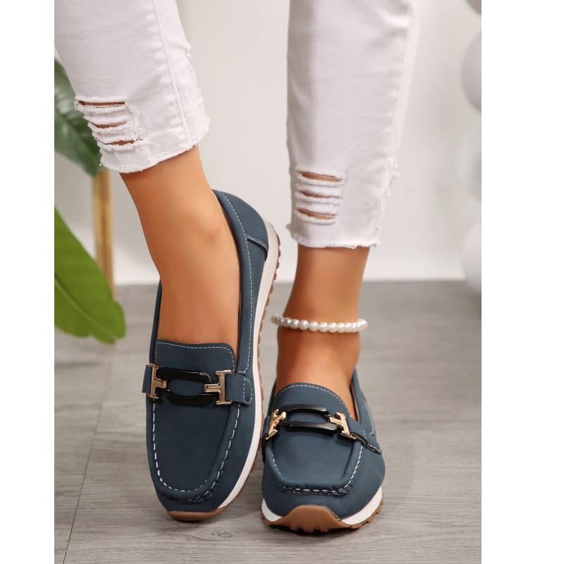 đ„żâšCasual Loafers med tjock sula och ovandel i fuskmocka Ortopediska skor