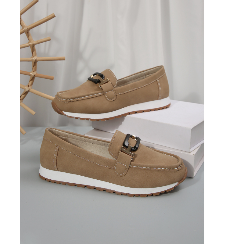 đ„żâšCasual Loafers med tjock sula och ovandel i fuskmocka Ortopediska skor