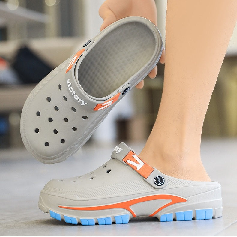 Andningsaktiva slip-on-sandaler för män