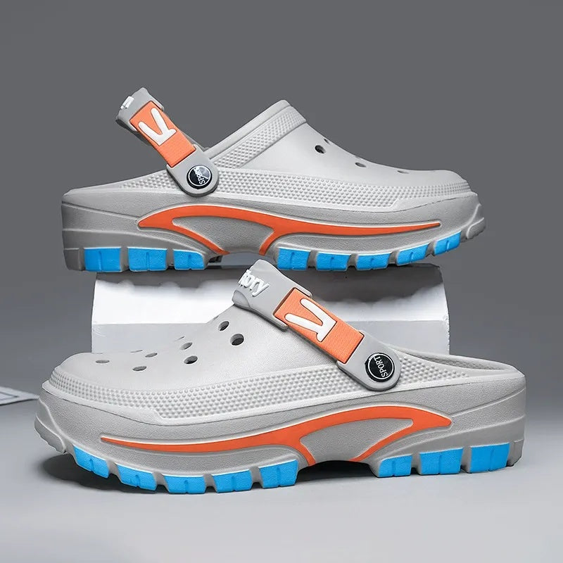 Andningsaktiva slip-on-sandaler för män