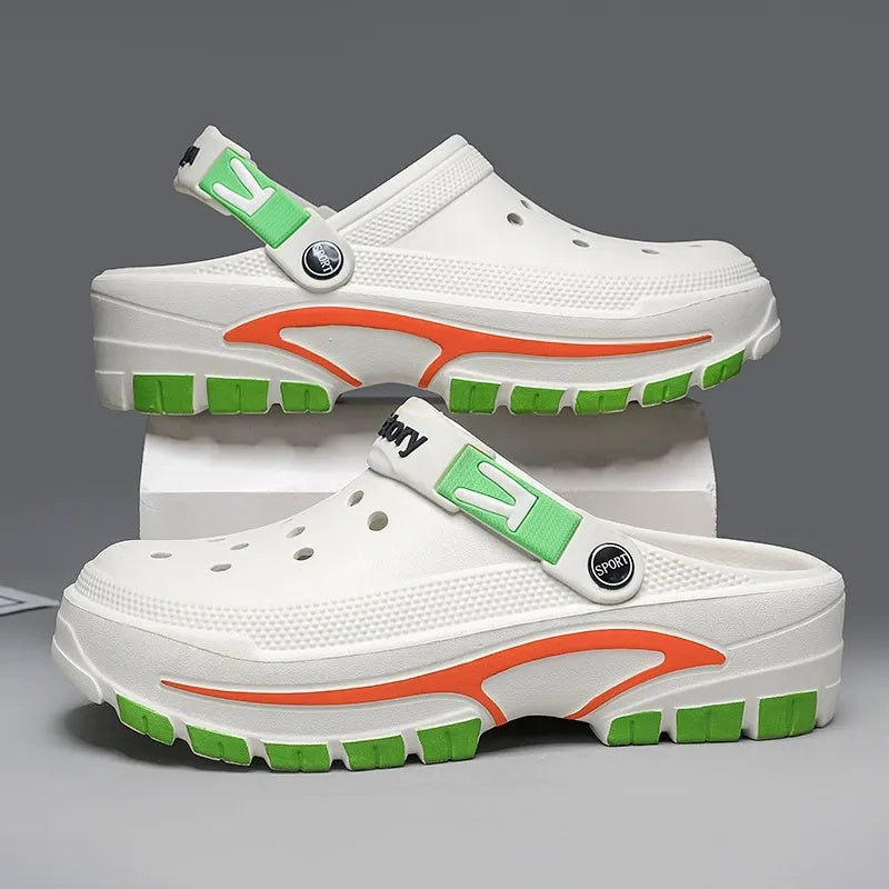 Andningsaktiva slip-on-sandaler för män