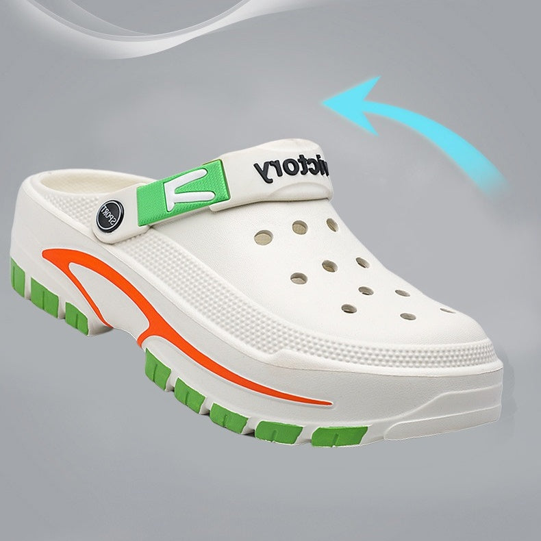Andningsaktiva slip-on-sandaler för män
