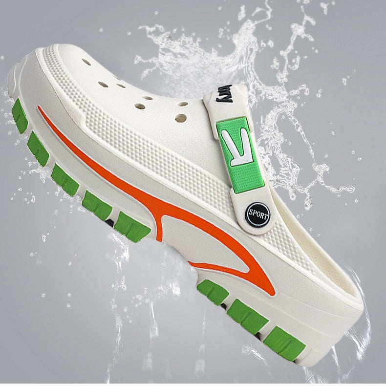 Andningsaktiva slip-on-sandaler för män