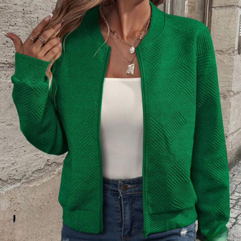 Casual Fashionabel Cardigan med dragkedja för kvinnor
