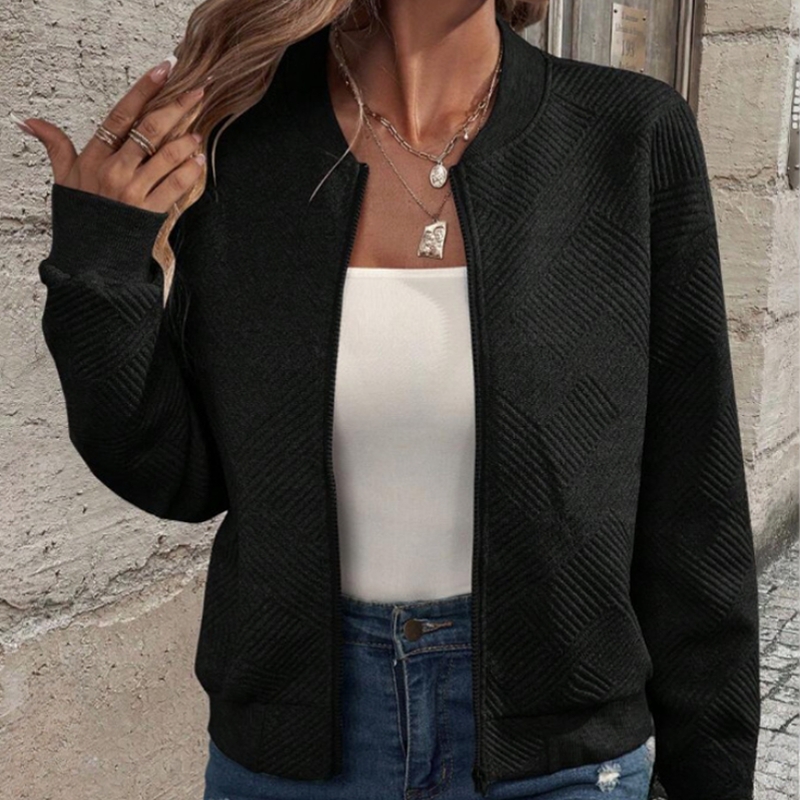 Casual Fashionabel Cardigan med dragkedja för kvinnor