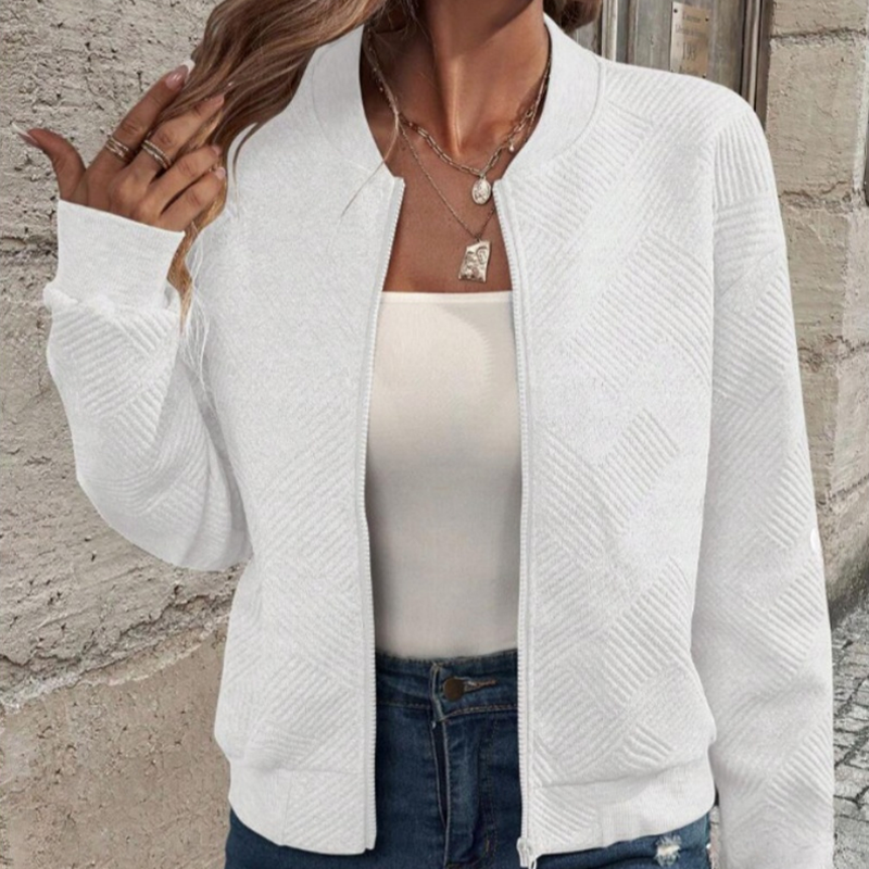 Casual Fashionabel Cardigan med dragkedja för kvinnor