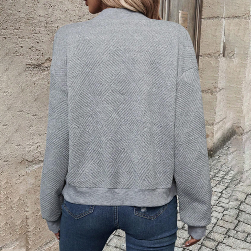 Casual Fashionabel Cardigan med dragkedja för kvinnor