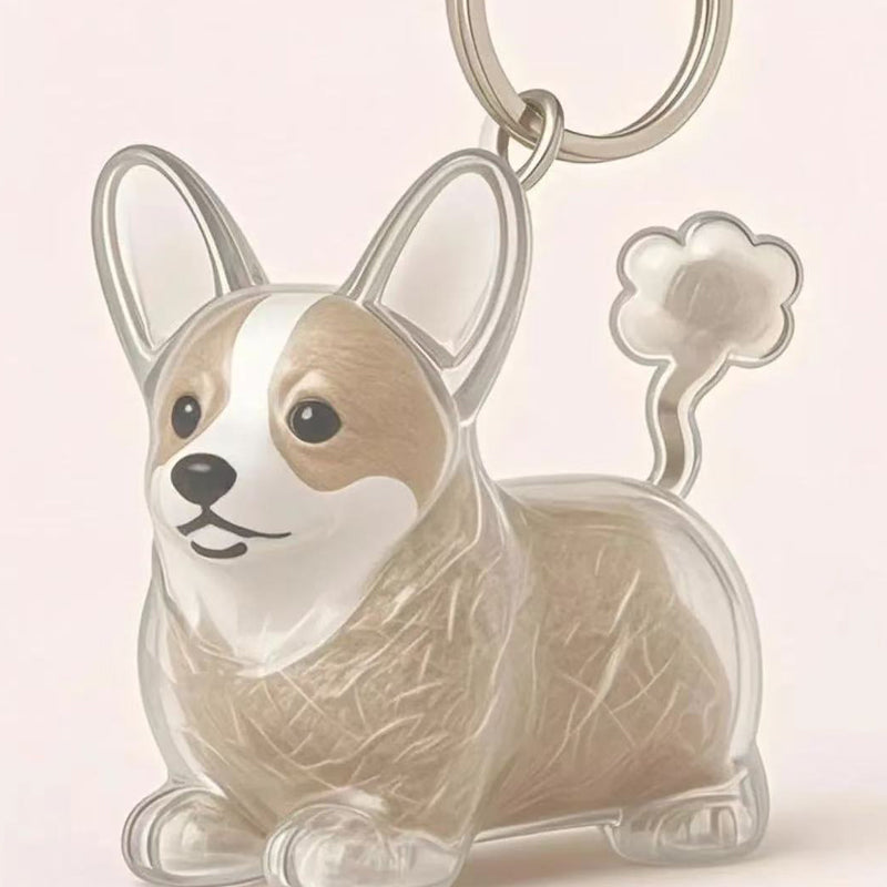 đ¶Dog Hair Collector Nyckelring Charm MinnesmĂ€rke FörvaringslĂ„da
