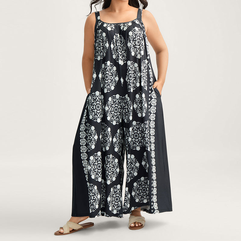 Lös jumpsuit med justerbar rem