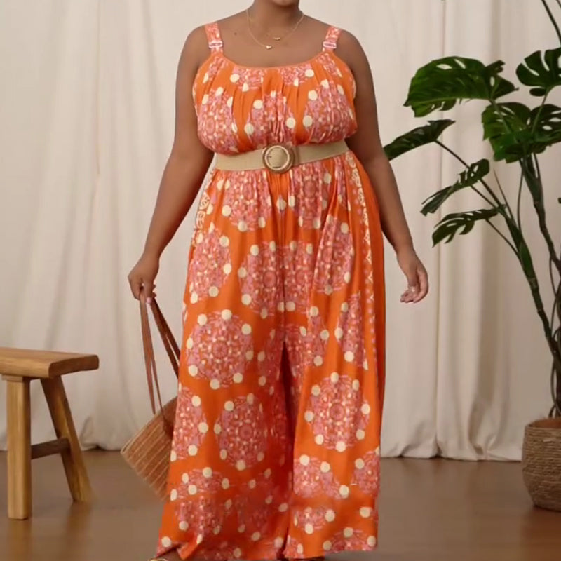 Lös jumpsuit med justerbar rem